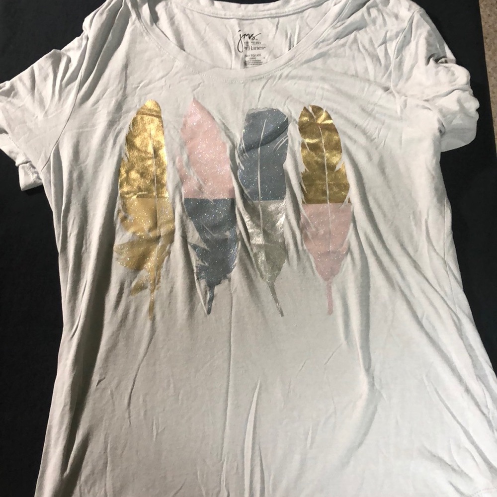 Short Sleeve feather top